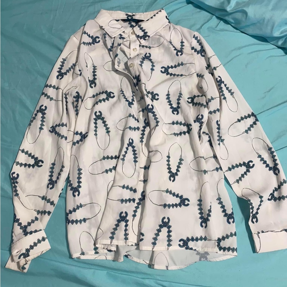 Turquoise button up
